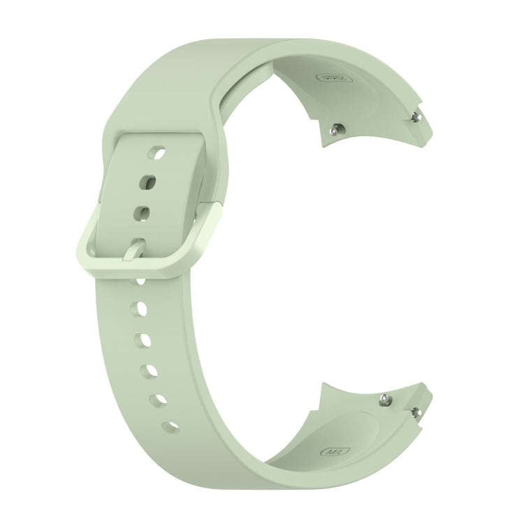 For Samsung Galaxy Watch 6 / 6 Classic Solid Color Buckle Silicone Watch Band, Size:S Size(Light ...