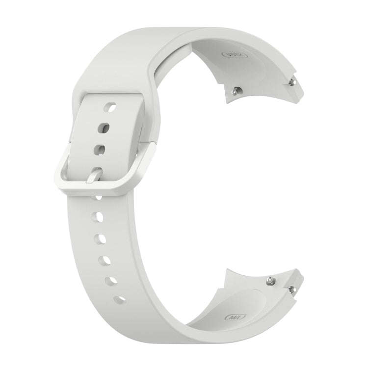 For Samsung Galaxy Watch 6 / 6 Classic Solid Color Buckle Silicone Watch Band, Size:S Size(Silver...