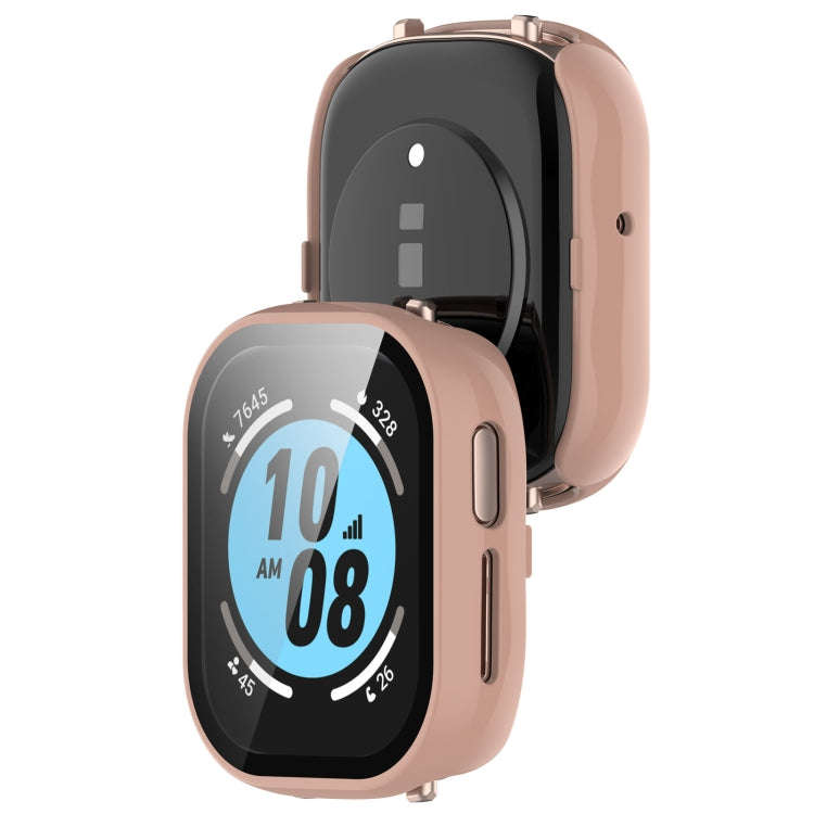 For Honor Watch 4 PC + 9H Tempered Glass Integrated Watch Case(Pink)
