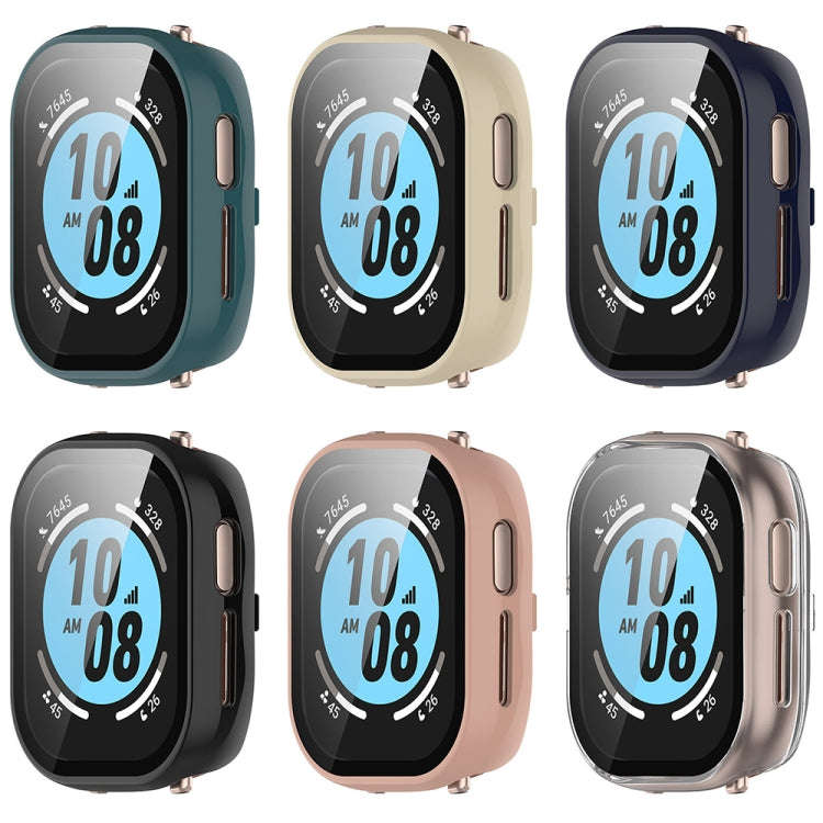 For Honor Watch 4 PC + 9H Tempered Glass Integrated Watch Case(Pink)