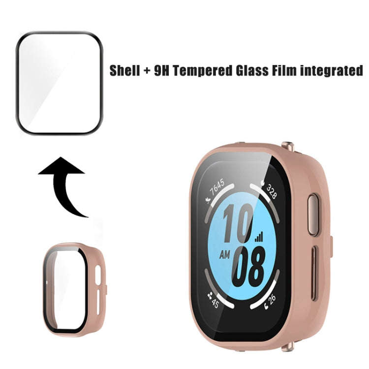 For Honor Watch 4 PC + 9H Tempered Glass Integrated Watch Case(Pink)