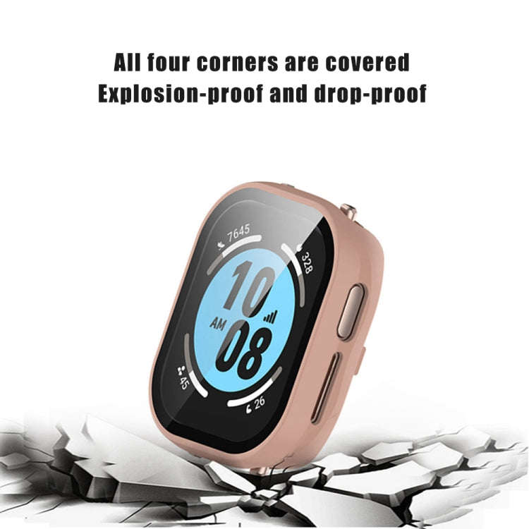 For Honor Watch 4 PC + 9H Tempered Glass Integrated Watch Case(Pink)