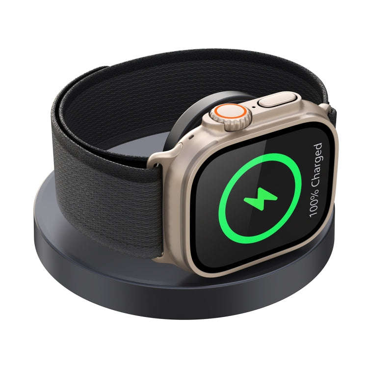 For Apple Watch V17A Foldable Magnetic Wireless Charger(Black)