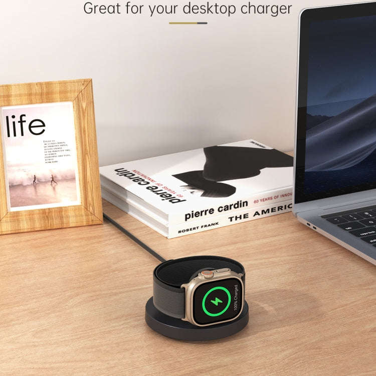For Apple Watch V17A Foldable Magnetic Wireless Charger(Black)