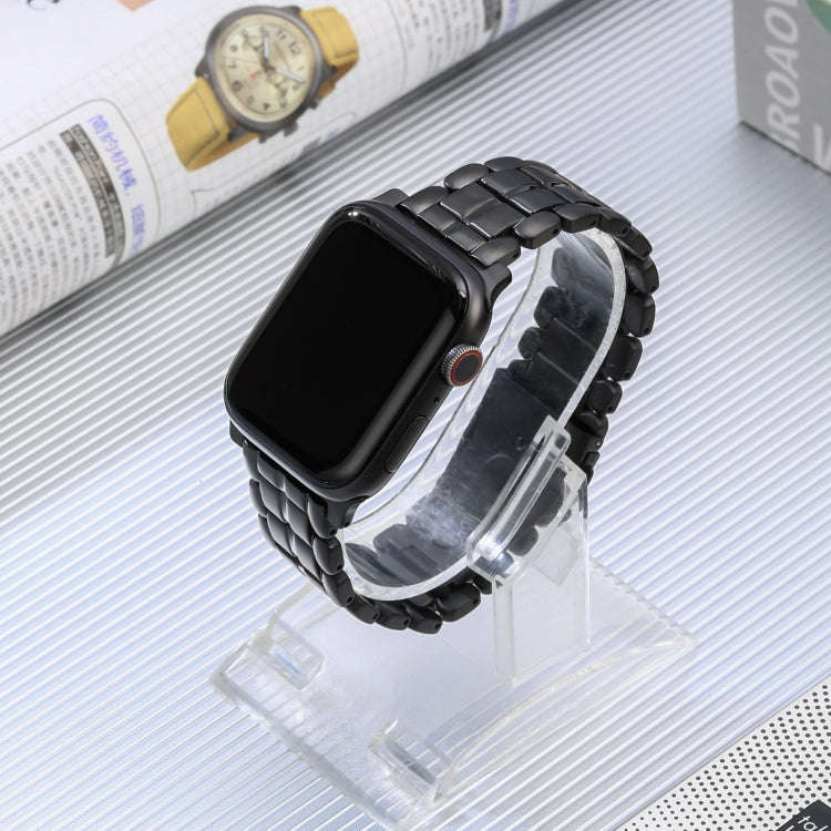 For Apple Watch Series 8 41mm Five Beads Titanium Steel Watch Band(Black)