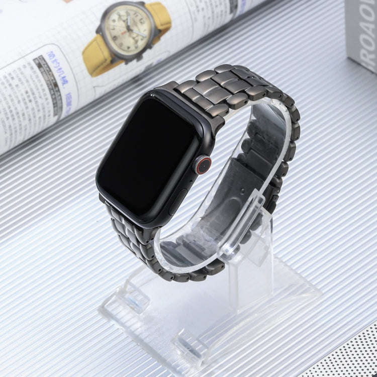 For Apple Watch Series 7 41mm Five Beads Titanium Steel Watch Band(Grey)