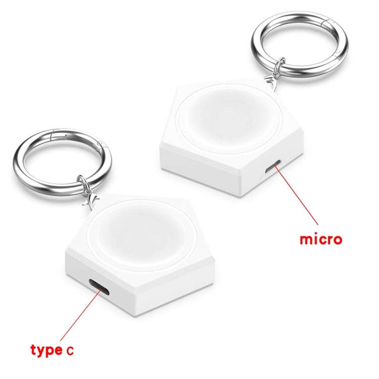 For Samsung Galaxy Watch 6 / 6 Classic Portable Smart Watch Charger, Port:Type-C(White)