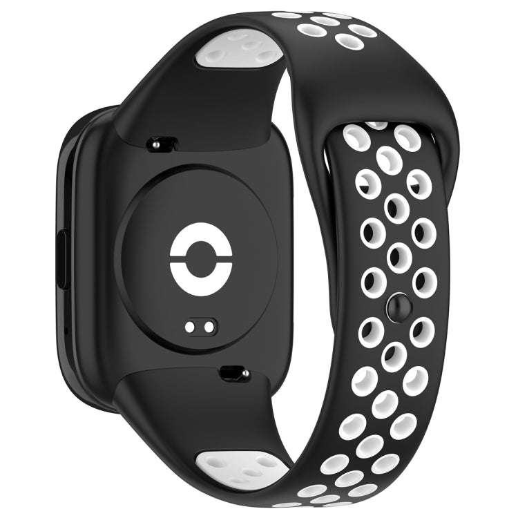 For Redmi Watch 3 Lite / Watch 3 Active Two Color Silicone Watch Band(Black White)