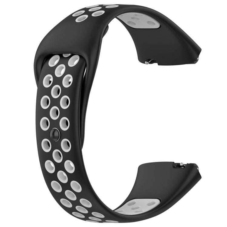 For Redmi Watch 3 Lite / Watch 3 Active Two Color Silicone Watch Band(Black Grey)