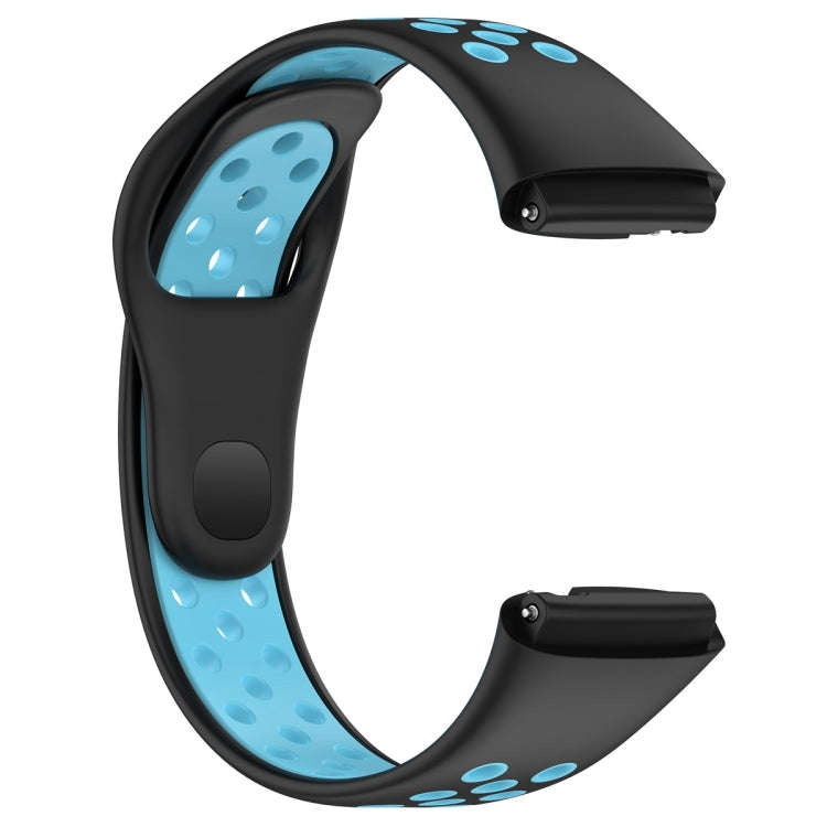 For Redmi Watch 3 Lite / Watch 3 Active Two Color Silicone Watch Band(Black Blue)
