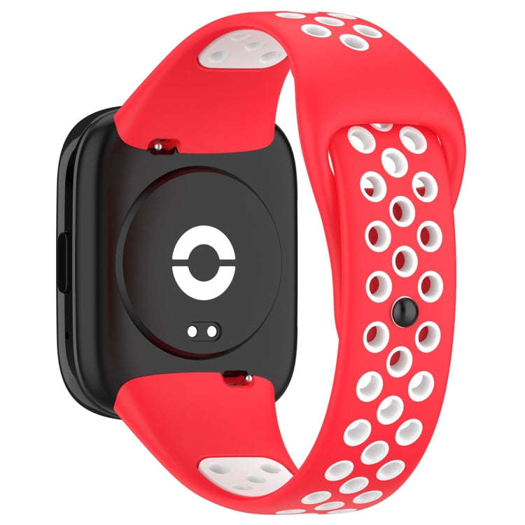 For Redmi Watch 3 Lite / Watch 3 Active Two Color Silicone Watch Band(Red White)
