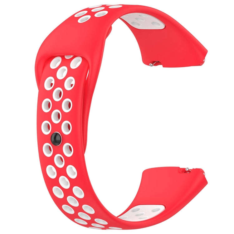 For Redmi Watch 3 Lite / Watch 3 Active Two Color Silicone Watch Band(Red White)
