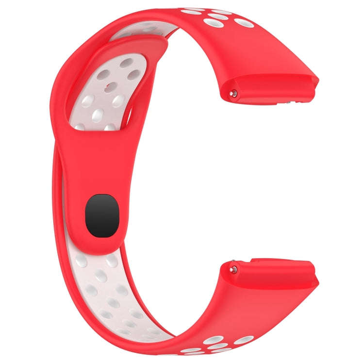 For Redmi Watch 3 Lite / Watch 3 Active Two Color Silicone Watch Band(Red White)