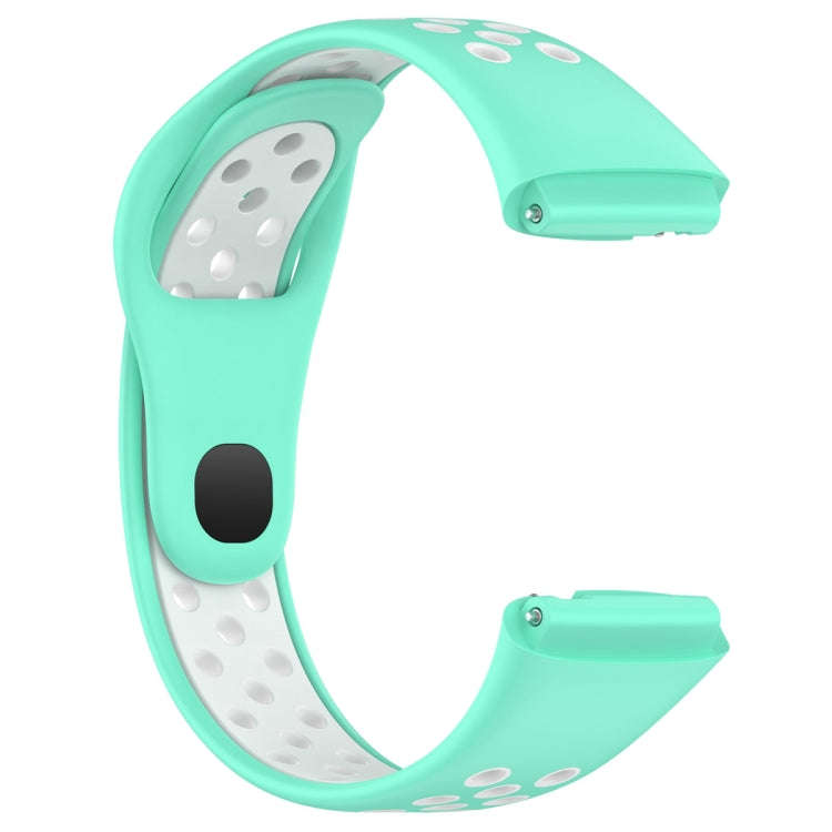 For Redmi Watch 3 Lite / Watch 3 Active Two Color Silicone Watch Band(Teal White)