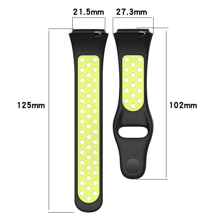 For Redmi Watch 3 Lite / Watch 3 Active Two Color Silicone Watch Band(Grey White)