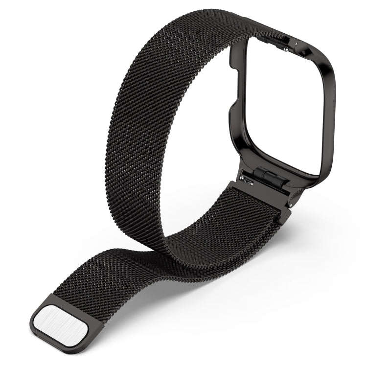 For Redmi Watch 3 Lite / Watch 3 Active 2 in 1 Milan Metal Watch Band with Watch Frame(Black)