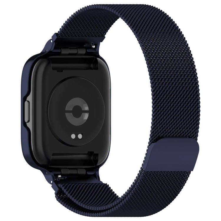 For Redmi Watch 3 Lite / Watch 3 Active 2 in 1 Milan Metal Watch Band with Watch Frame(Midnight B...