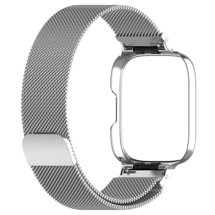 For Redmi Watch 3 Lite / Watch 3 Active 2 in 1 Milan Metal Watch Band with Watch Frame(Silver)