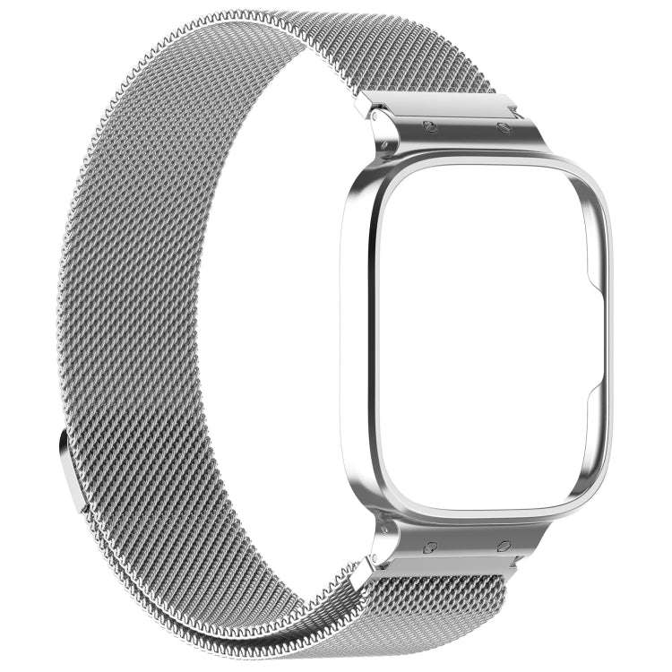 For Redmi Watch 3 Lite / Watch 3 Active 2 in 1 Milan Metal Watch Band with Watch Frame(Silver)