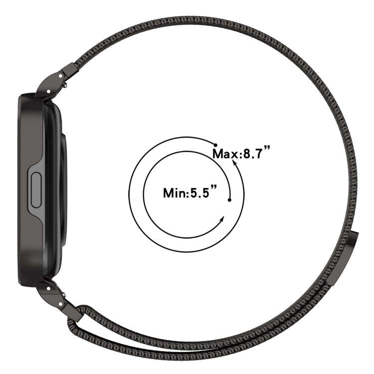For Redmi Watch 3 Lite / Watch 3 Active 2 in 1 Milan Metal Watch Band with Watch Frame(Rose Gold)