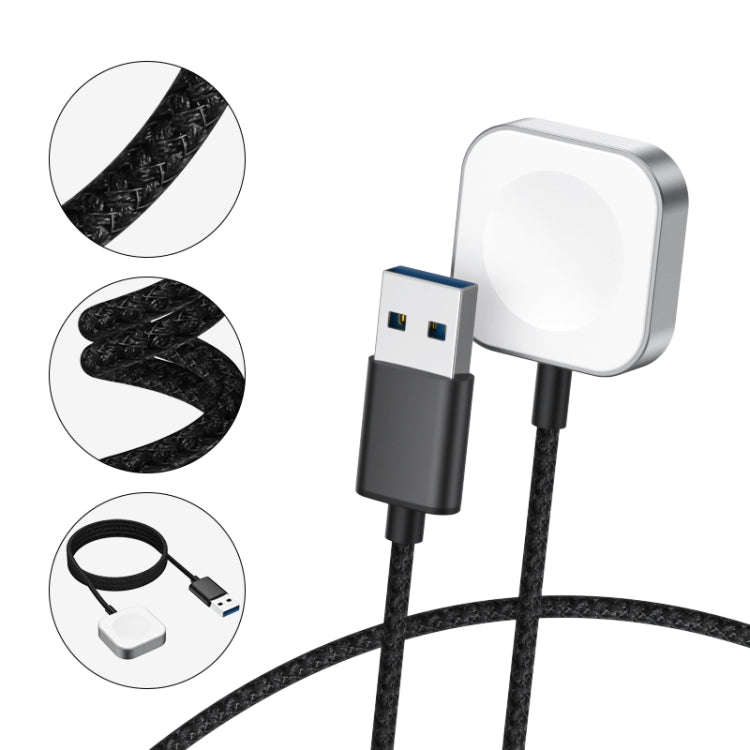 For Apple Watch USB Interface Magnetic Charger(Black)