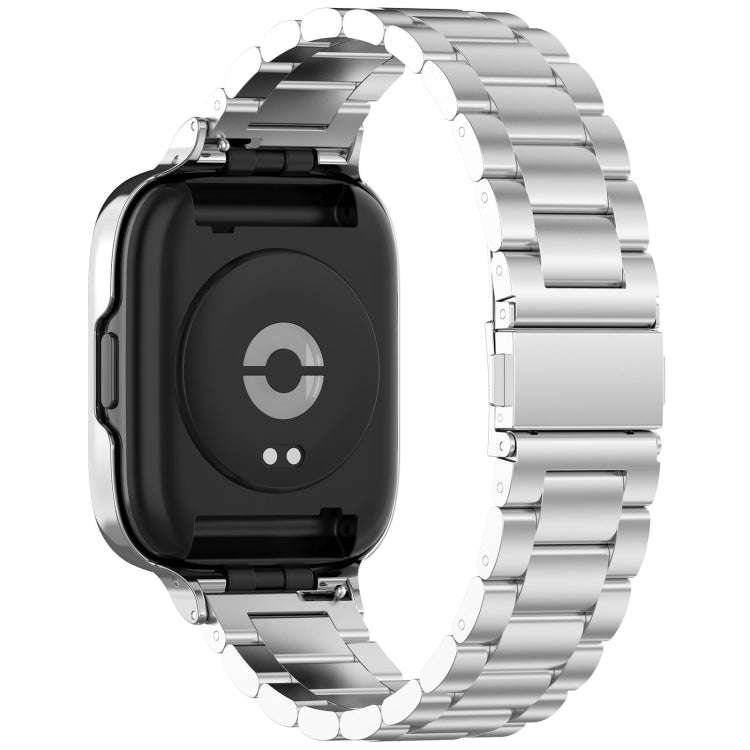 For Redmi Watch 3 Lite / Watch 3 Active 2 in 1 Three-bead Metal Watch Band with Watch Frame(Silver)