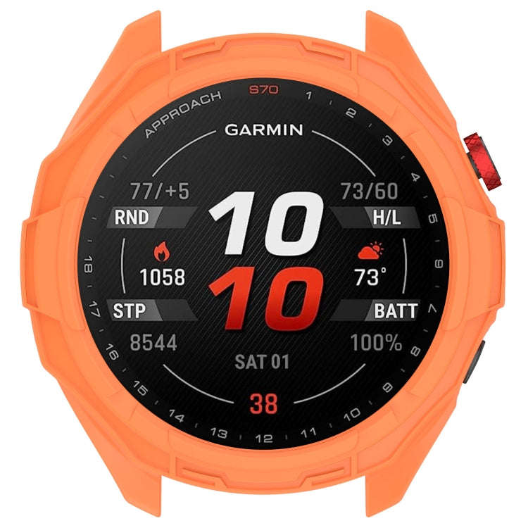 For Garmin Approach S70 47mm Armor Hollow Watch Protective Case(Orange)