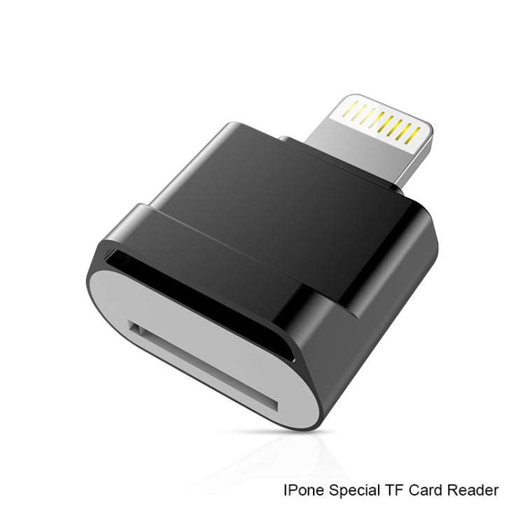 MicroDrive 8pin To TF Card Adapter Mini iPhone & iPad TF Card Reader, Capacity:16GB(Black)