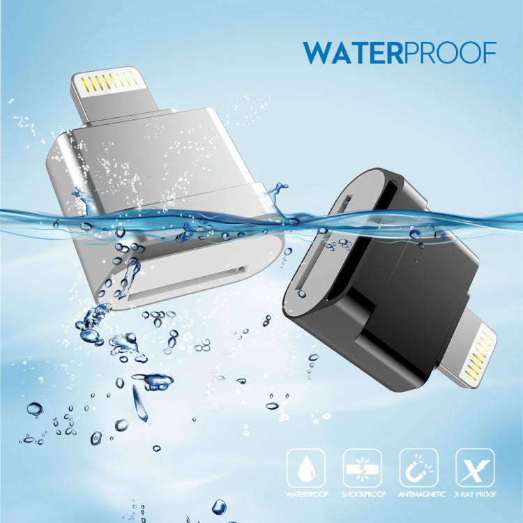 MicroDrive 8pin To TF Card Adapter Mini iPhone & iPad TF Card Reader, Capacity:16GB(Silver)