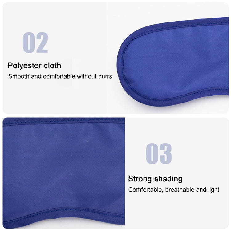 Breathable Polyester Solid Color Eye Protection Mask(Blue)