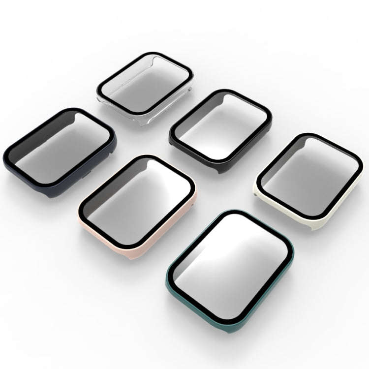 For Xiaomi Mi Band 8 Pro PC + Tempered Film Integrated Watch Protective Case(Ivory White)