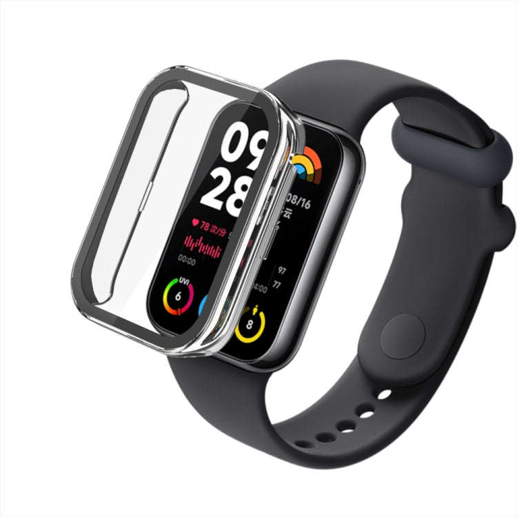 For Xiaomi Mi Band 8 Pro PC + Tempered Film Integrated Watch Protective Case(Midnight Blue)