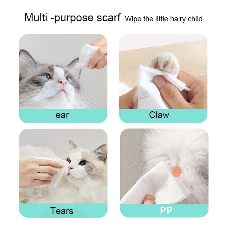 Pet Cleaning Wet Wipes for Cat Dog Cleaning Body 80pcs x 1