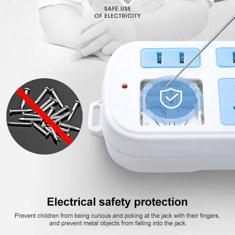 Anti-electric Shock Desk Power Strip Socket 3-position 1.8m, CN Plug