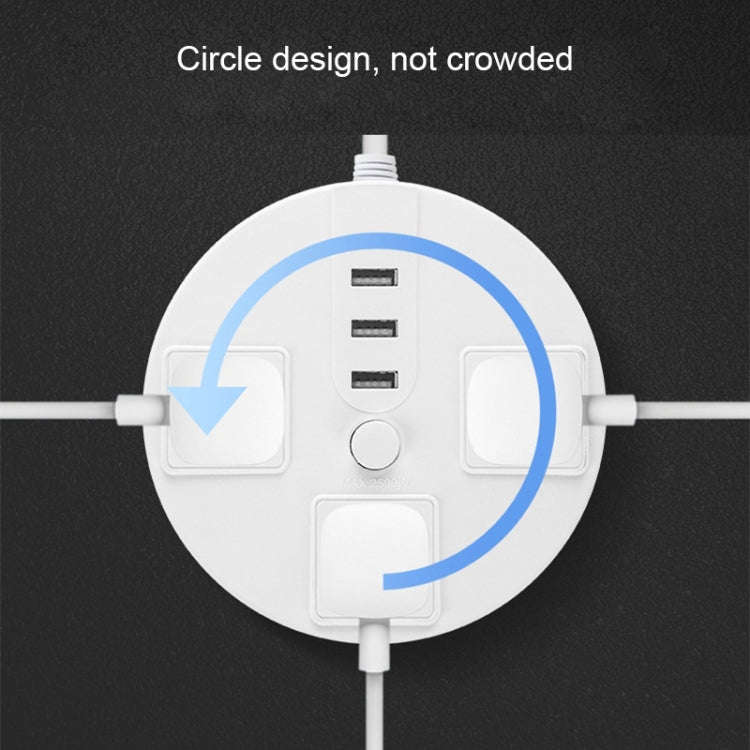 Desktop Multi-functional Socket with Cable and USB Interface 1.8m