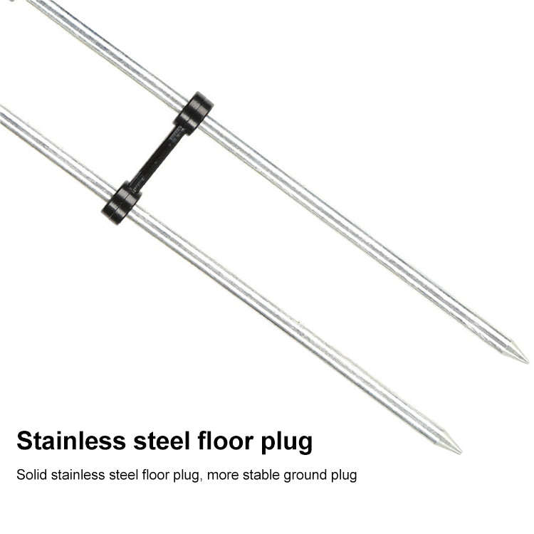 Stainless Steel Thickened Fishing Rod Turret Bracket 2.4m Black