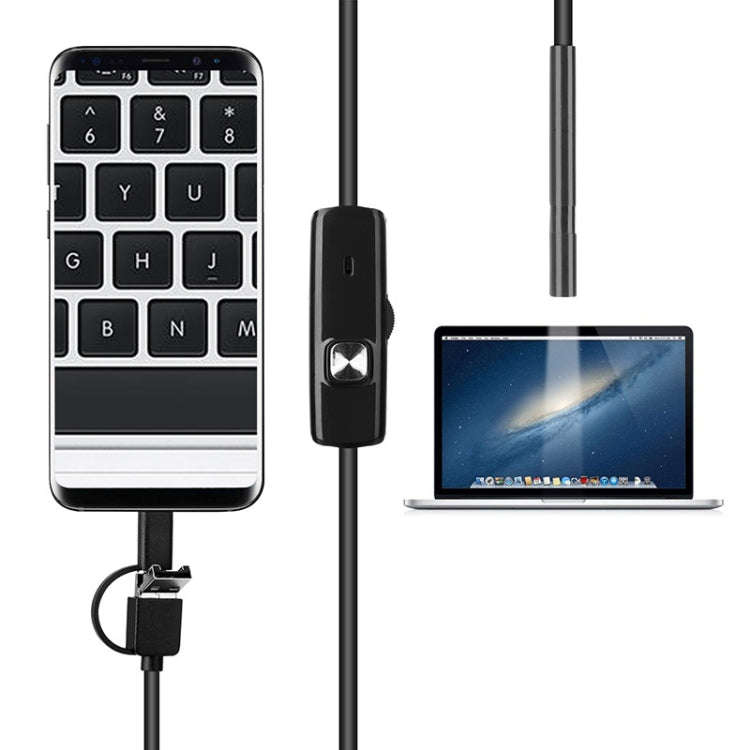 AN100 3 in 1 IP67 Waterproof USB-C / Type-C + Micro USB + USB HD Endoscope Snake Tube Inspection ...