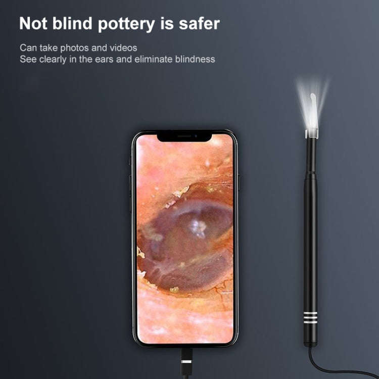 AN108 3 in 1 Smart HD 5.5mm Lens Visual Earpick Not Compatible With Some Phones (Random Color)