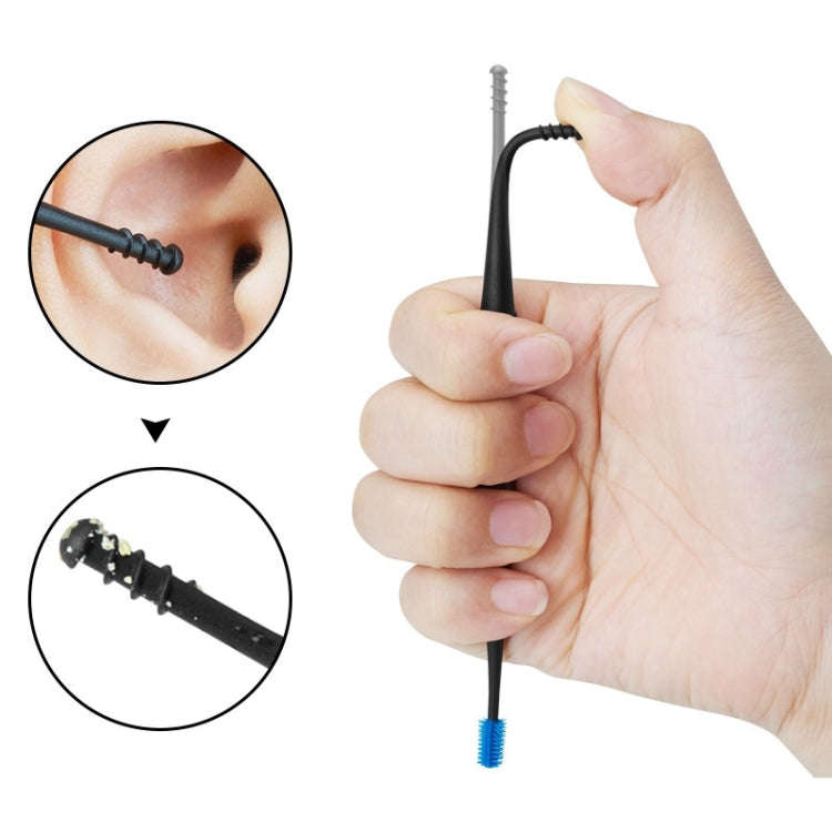 Japan 360-Degree Silicone Dual-Head Ear Scoop Soft-Head Spiral Ear Picking Tool(Random Color)