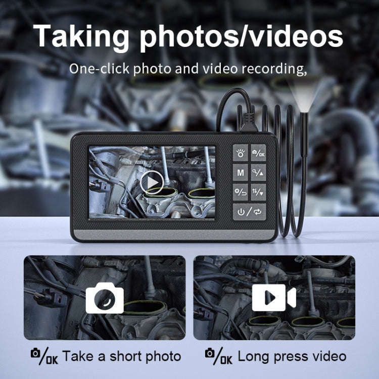 P005 8mm Single Lenses Industrial Pipeline Endoscope with 4.3 inch HD Screen, Spec:3m Tube