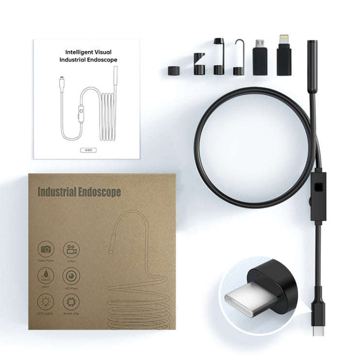 YP105 8mm Lenses 2MP HD Industry Endoscope Support Mobile Phone Direct Connection, Length:1m