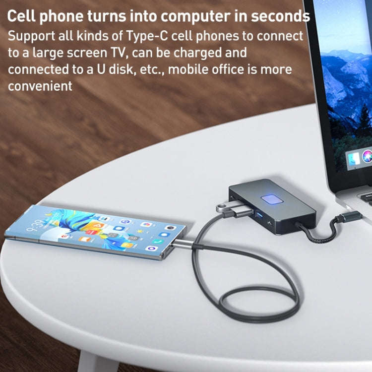 BYL-2312 Type-C to HDMI 4K 30Hz + USB3.0 + PD100W Docking Station HUB