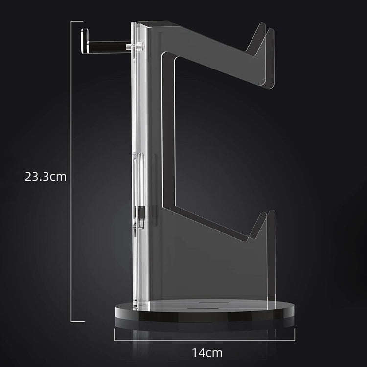 For PS4 / PS5 YX029 Headphone Gamepad Desktop Display Holder(Transparent+Black)