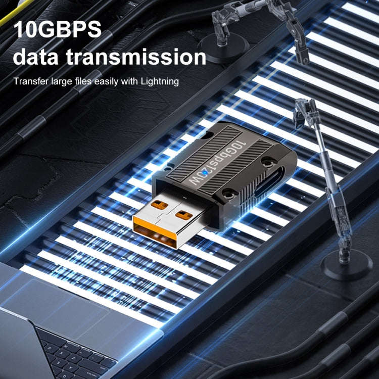 120W USB 3.1 Gen2 to Type-C 10Gbps Mechanical Adapter, Style:Medium Bend