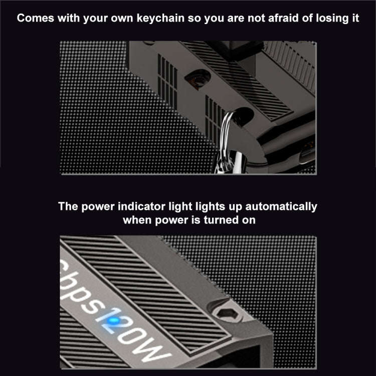 120W USB 3.1 Gen2 to Type-C 10Gbps Mechanical Adapter, Style:Medium Bend