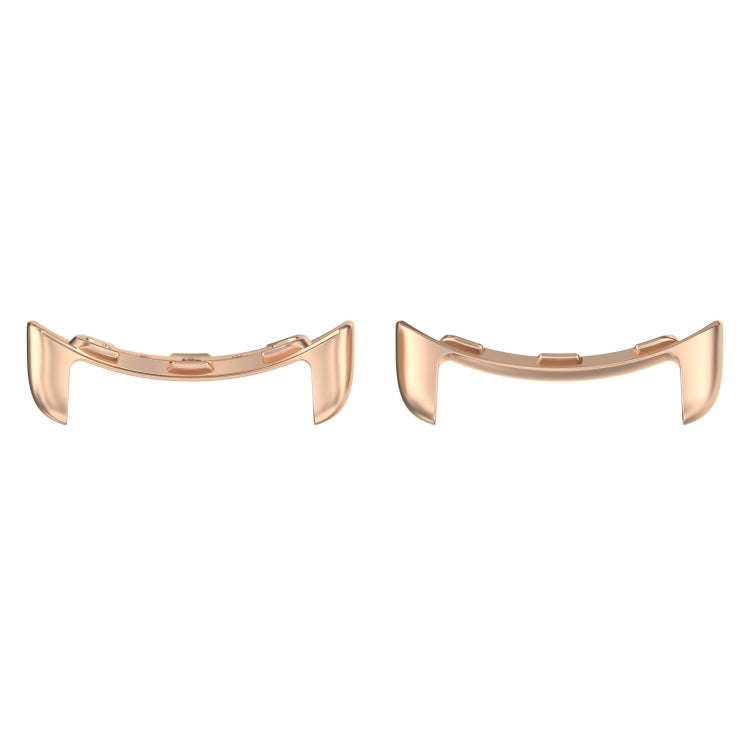 For Google Pixel Watch 2 1 Pair Stainless Steel Metal Watch Band Connector(Rose Gold)