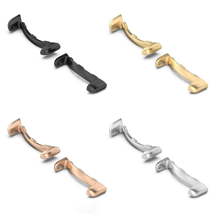 For Google Pixel Watch 2 1 Pair Stainless Steel Metal Watch Band Connector(Rose Gold)