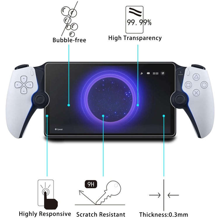 For Sony PS5 PlayStation Portal Remote 25pcs 9H 0.3mm Explosion-proof Tempered Glass Film