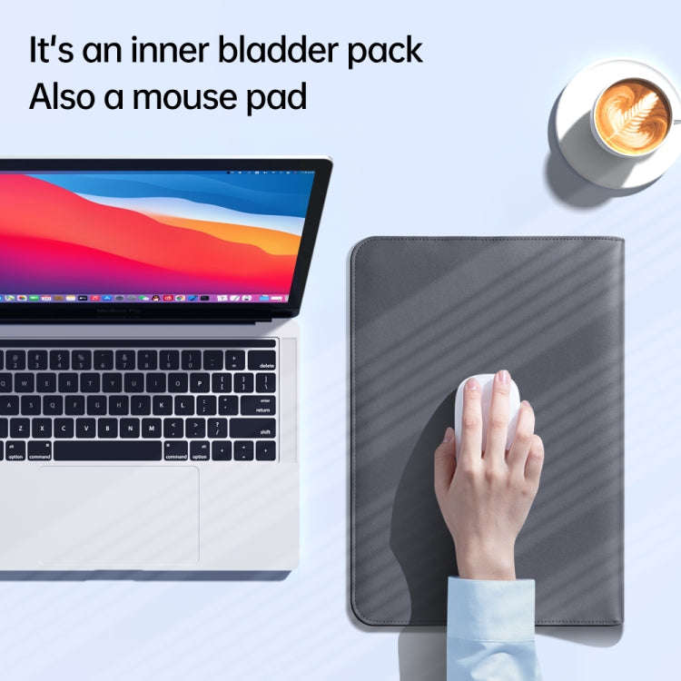 For 15.4/15.6/16.1 inch Envelope Holder Laptop Sleeve Bag with Accessories Bag(Grey)