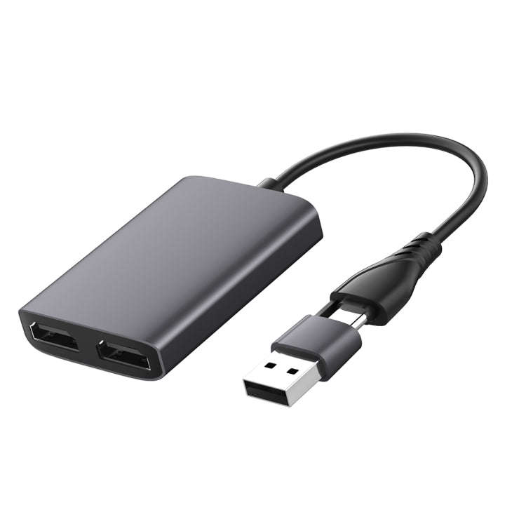 DGK02SE 2 in 1 USB+Type-C to Dual HDMI HD Docking Station